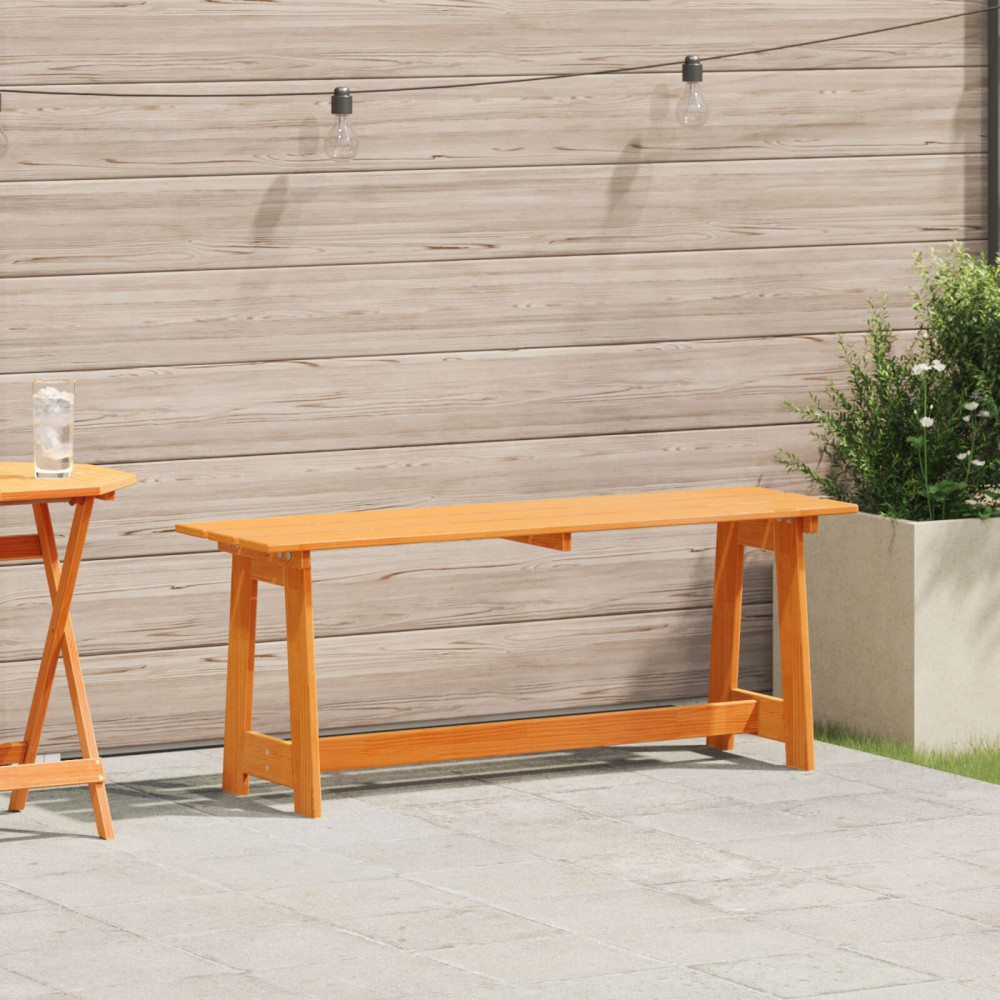 Produktbild för Utomhusbänk Brun 119 x 37 x 47 cm Massiv furu
