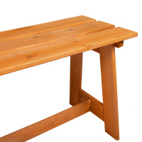Produktbild för Utomhusbänk Brun 119 x 37 x 47 cm Massiv furu