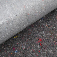 Produktbild för Dammmadrass Grå 1 x 25 m Polyester och Bomull