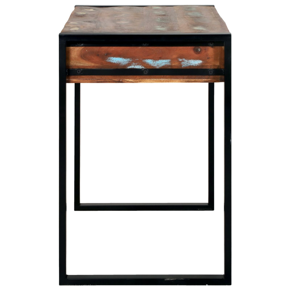 Produktbild för Smyckebord med hylla Flerfärgsdesign Massivt återvunnet trä