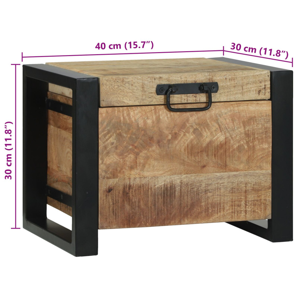 Produktbild för Förvaringskistor Brun 40 x 30 x 30 cm Massivt Mangoträ