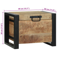 Produktbild för Förvaringskistor Brun 40 x 30 x 30 cm Massivt Mangoträ