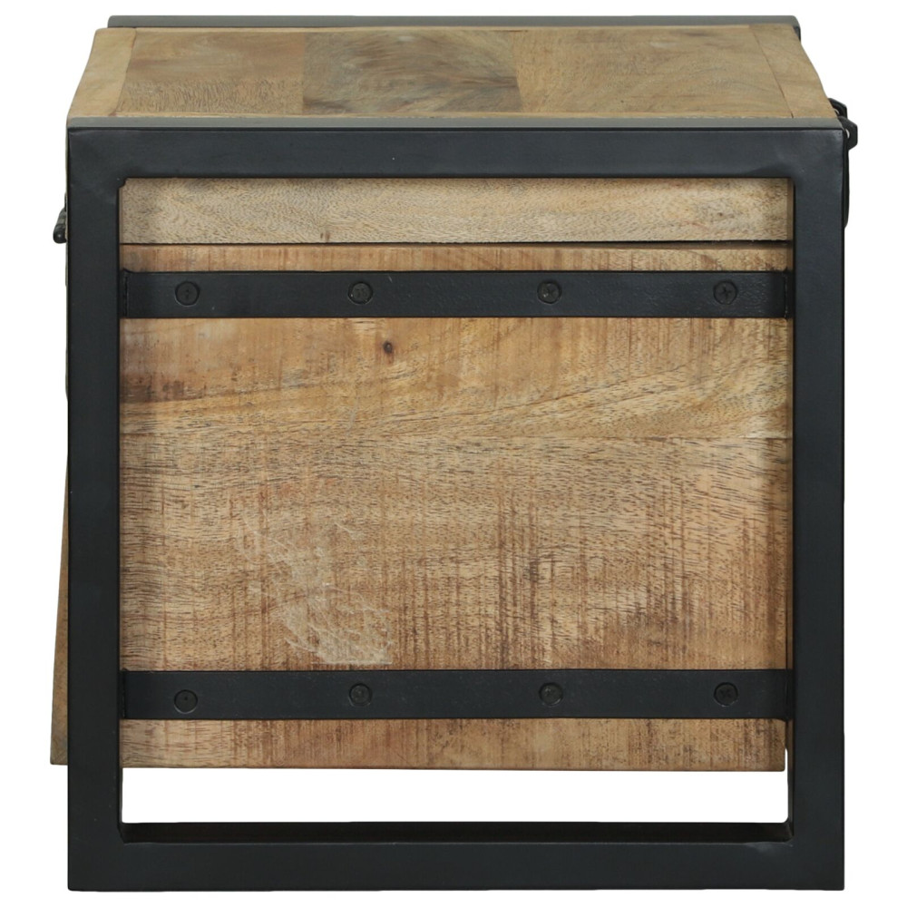 Produktbild för Förvaringskistor Brun 40 x 30 x 30 cm Massivt Mangoträ