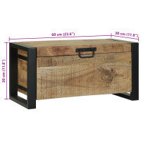 Produktbild för Förvaringskistor Brun 60 x 30 x 30 cm Massivt Mangoträ