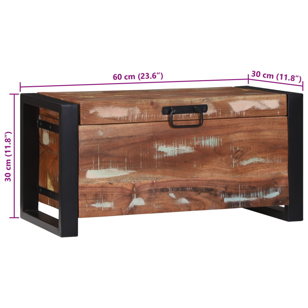 Produktbild för Förvaringskistor 60 x 30 x 30 cm Massivt återvunnet trä