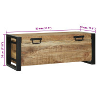 Produktbild för Förvaringskistor Brun 80 x 30 x 30 cm Massivt Mangoträ