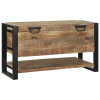 Produktbild för Förvaringslåda Brun 80 x 35 x 45 cm Massivt Mangoträ