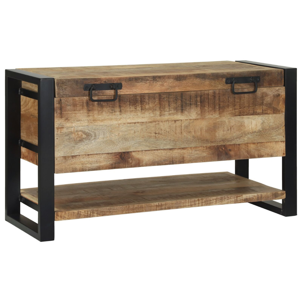 Produktbild för Förvaringslåda Brun 80 x 35 x 45 cm Massivt Mangoträ