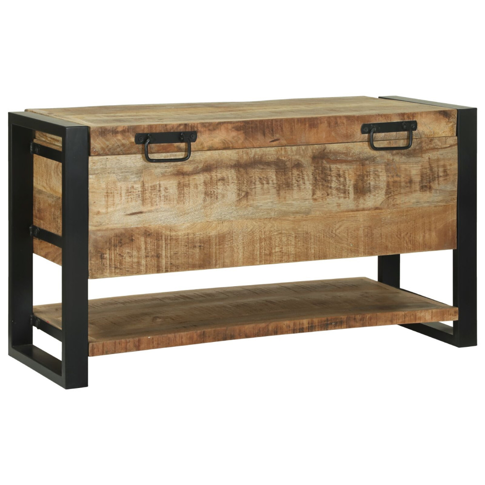 Produktbild för Förvaringslåda Brun 80 x 35 x 45 cm Massivt Mangoträ