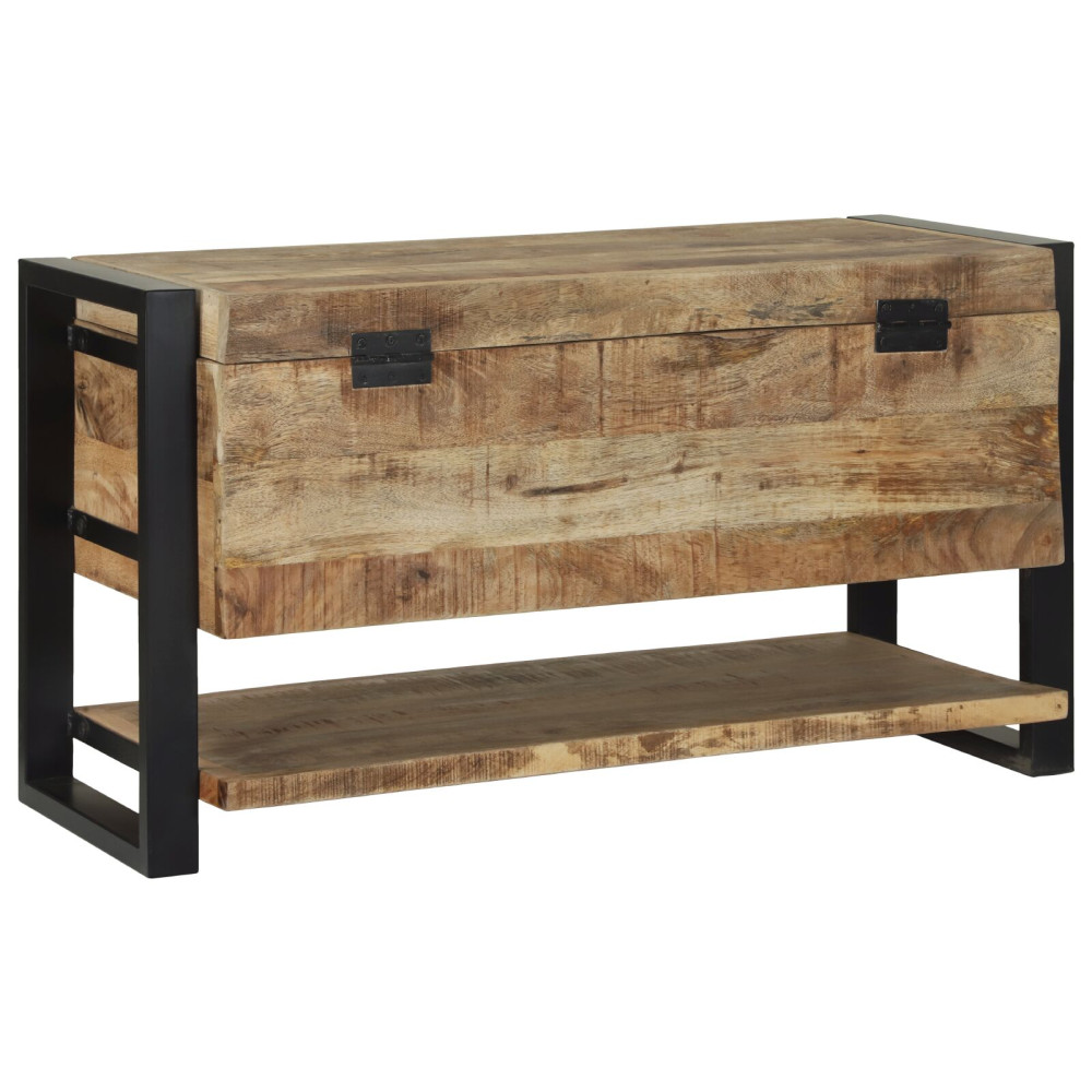 Produktbild för Förvaringslåda Brun 80 x 35 x 45 cm Massivt Mangoträ