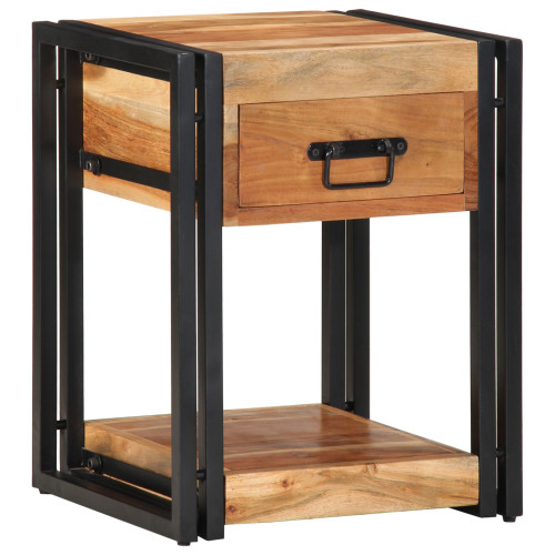 vidaXL Nattduksbord 2 pcs Brun 40 x 35 x 50 cm Massivt Akaciaträ