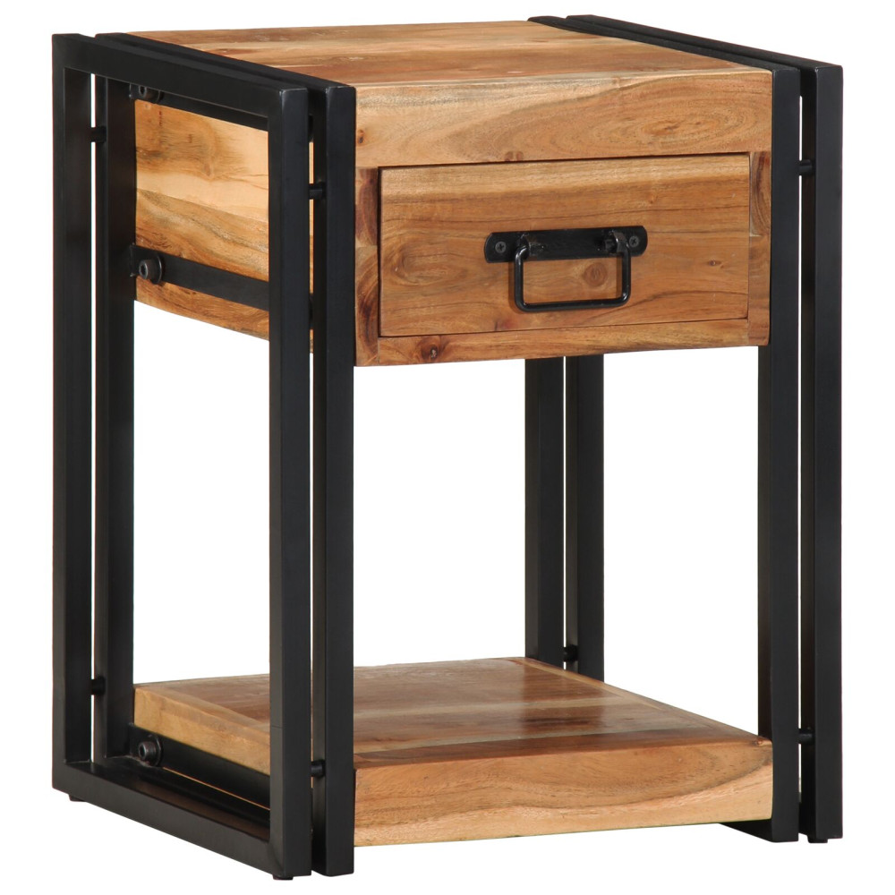 Produktbild för Nattduksbord 2 pcs Brun 40 x 35 x 50 cm Massivt Akaciaträ