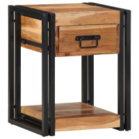 Produktbild för Nattduksbord 2 pcs Brun 40 x 35 x 50 cm Massivt Akaciaträ