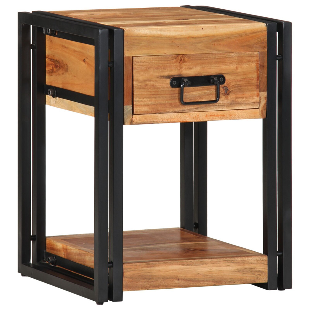 Produktbild för Nattduksbord 2 pcs Brun 40 x 35 x 50 cm Massivt Akaciaträ