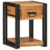 Produktbild för Nattduksbord 2 pcs Brun 40 x 35 x 50 cm Massivt Akaciaträ