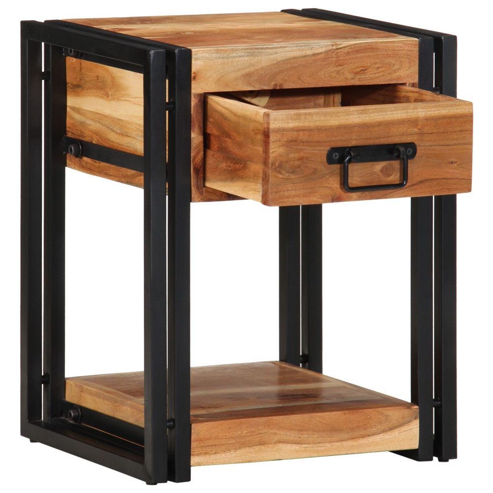 Produktbild för Nattduksbord 2 pcs Brun 40 x 35 x 50 cm Massivt Akaciaträ