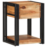 Produktbild för Nattduksbord 2 pcs Brun 40 x 35 x 50 cm Massivt Akaciaträ