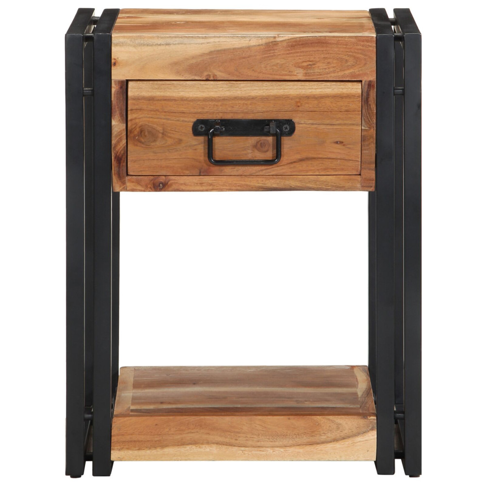 Produktbild för Nattduksbord 2 pcs Brun 40 x 35 x 50 cm Massivt Akaciaträ