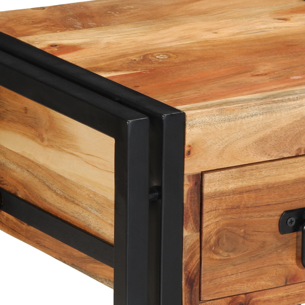 Produktbild för Nattduksbord 2 pcs Brun 40 x 35 x 50 cm Massivt Akaciaträ