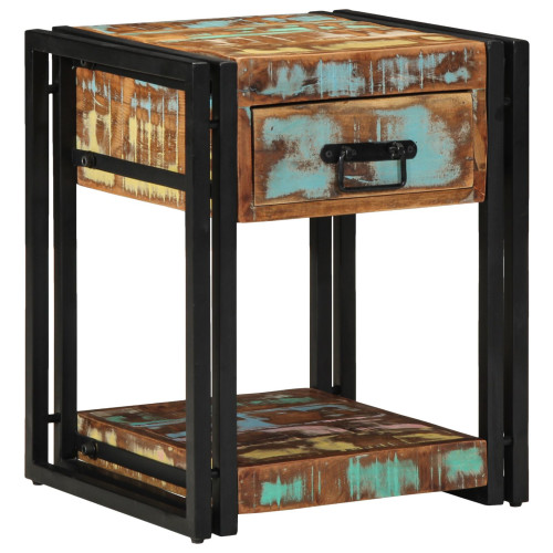 vidaXL Nattduksbord 2 pcs 40 x 40 x 50 cm Solid återvunnen trä