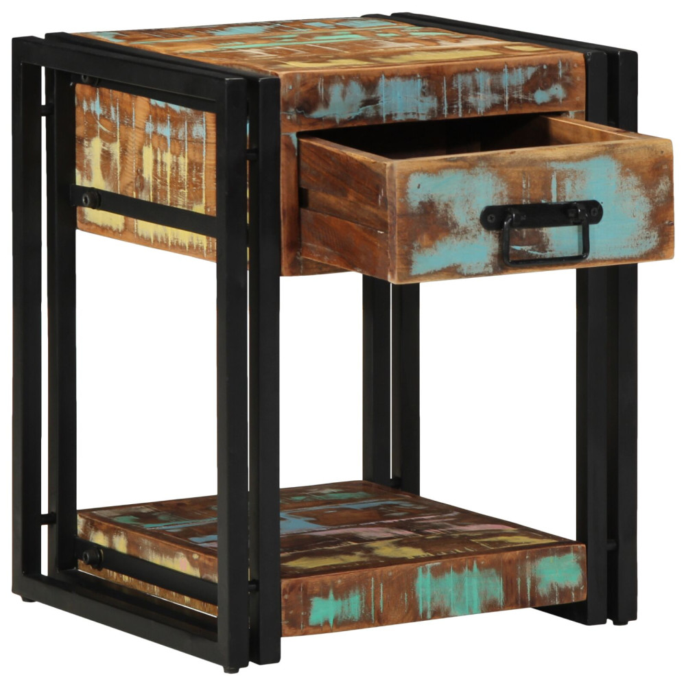 Produktbild för Nattduksbord 2 pcs 40 x 40 x 50 cm Solid återvunnen trä