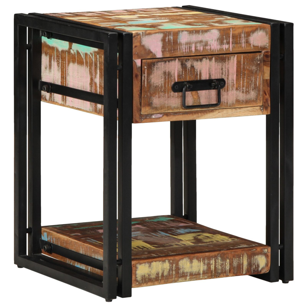 Produktbild för Nattduksbord 2 pcs 40 x 40 x 50 cm Solid återvunnen trä