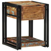 Produktbild för Nattduksbord 2 pcs 40 x 40 x 50 cm Solid återvunnen trä