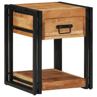 Produktbild för Nattduksbord 2 pcs Brun 40 x 40 x 50 cm Massivt Akaciaträ