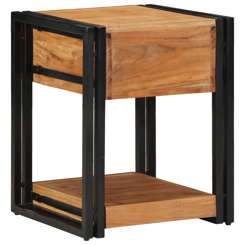 Produktbild för Nattduksbord 2 pcs Brun 40 x 40 x 50 cm Massivt Akaciaträ