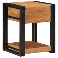Produktbild för Nattduksbord 2 pcs Brun 40 x 40 x 50 cm Massivt Akaciaträ