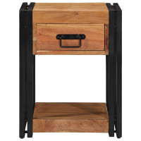 Produktbild för Nattduksbord 2 pcs Brun 40 x 40 x 50 cm Massivt Akaciaträ
