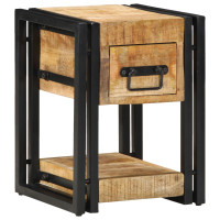 Produktbild för Nattduksbord 2 pcs Brun 30 x 30 x 40 cm Massivt mangoträ