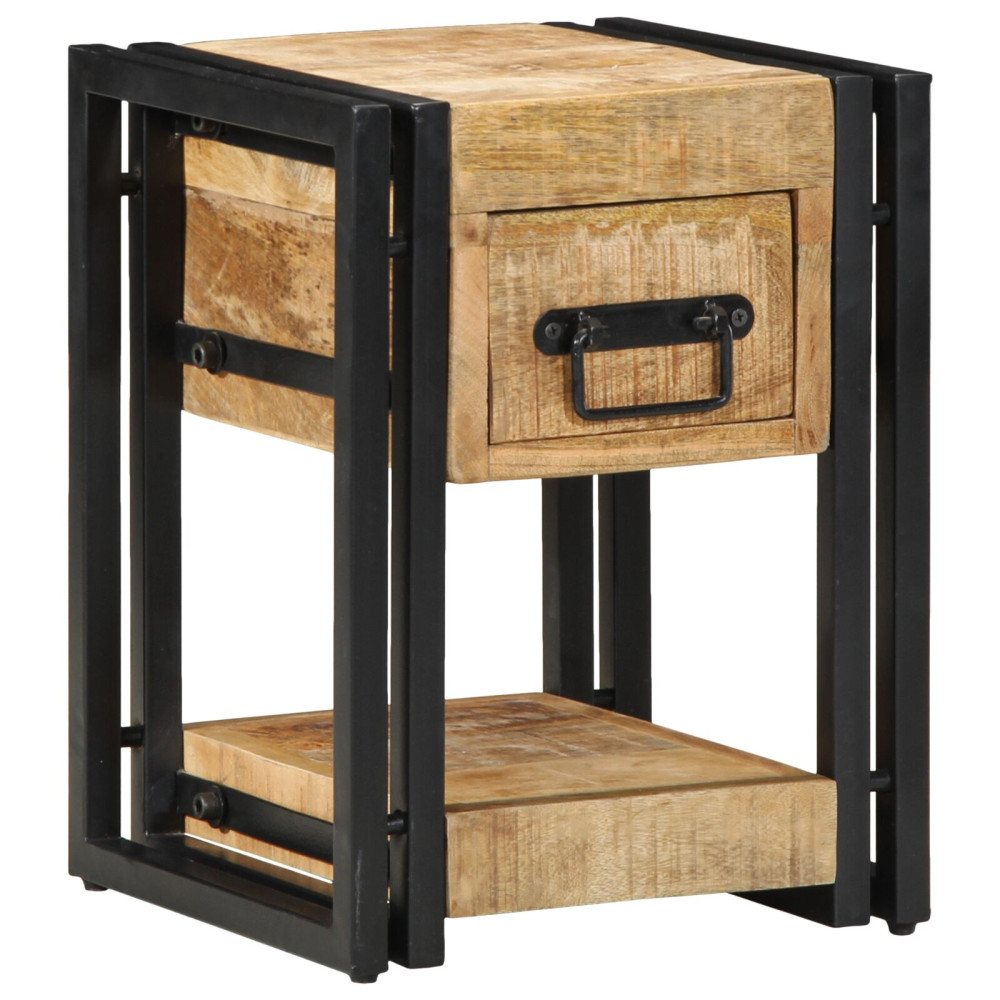 Produktbild för Nattduksbord 2 pcs Brun 30 x 30 x 40 cm Massivt mangoträ