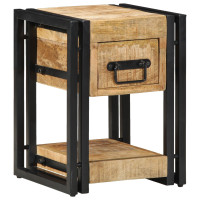 Produktbild för Nattduksbord 2 pcs Brun 30 x 30 x 40 cm Massivt mangoträ