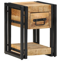 Produktbild för Nattduksbord 2 pcs Brun 30 x 30 x 40 cm Massivt mangoträ