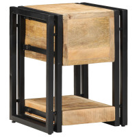Produktbild för Nattduksbord 2 pcs Brun 30 x 30 x 40 cm Massivt mangoträ
