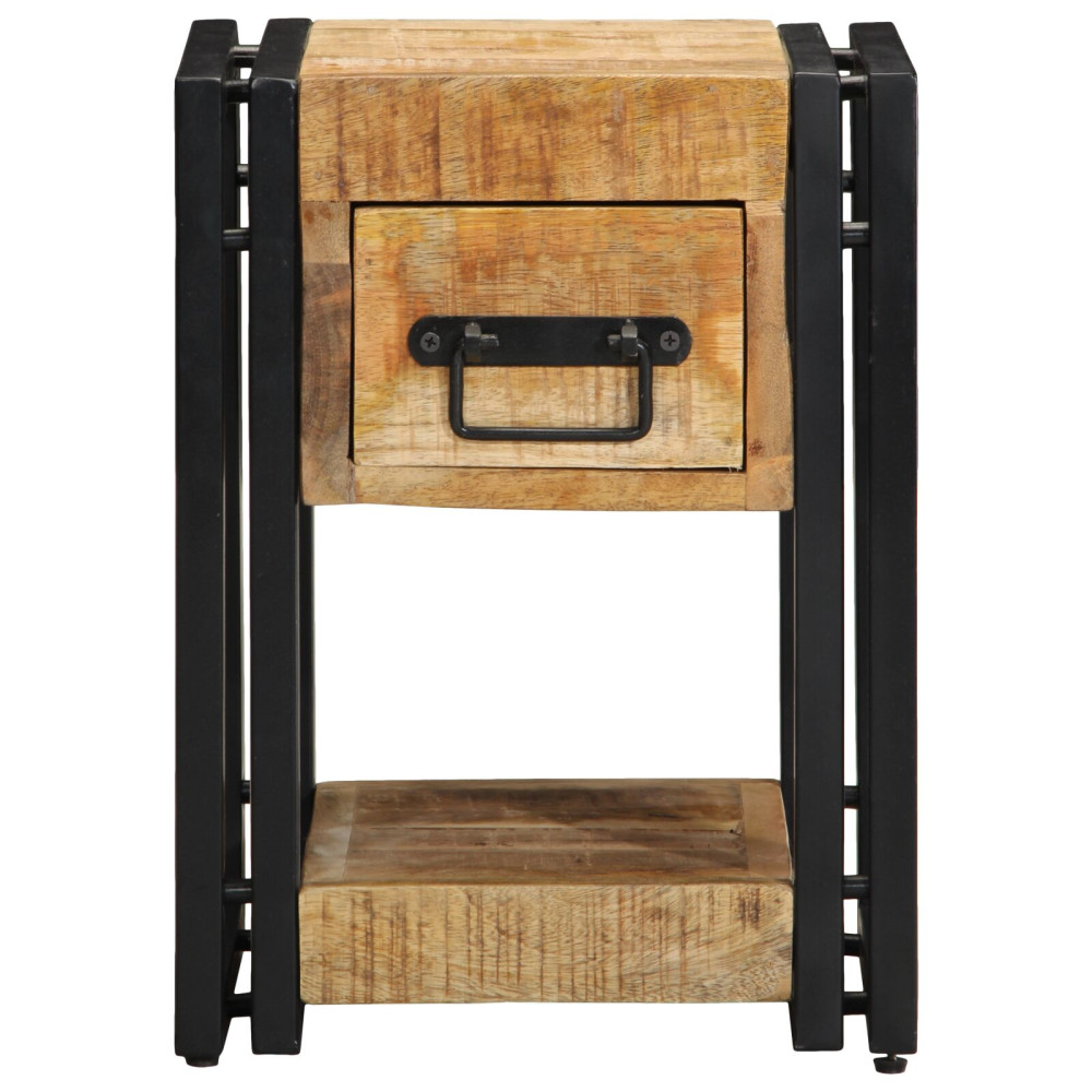 Produktbild för Nattduksbord 2 pcs Brun 30 x 30 x 40 cm Massivt mangoträ