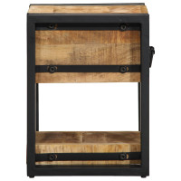 Produktbild för Nattduksbord 2 pcs Brun 30 x 30 x 40 cm Massivt mangoträ
