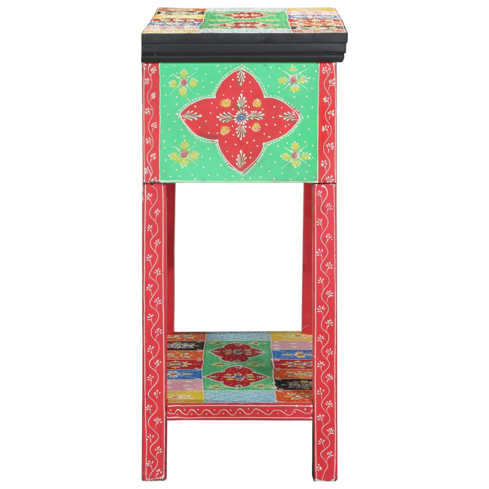 Produktbild för Konsolbord med låda med lagring Flerfärgsdesign 80 x 35 x 76 cm