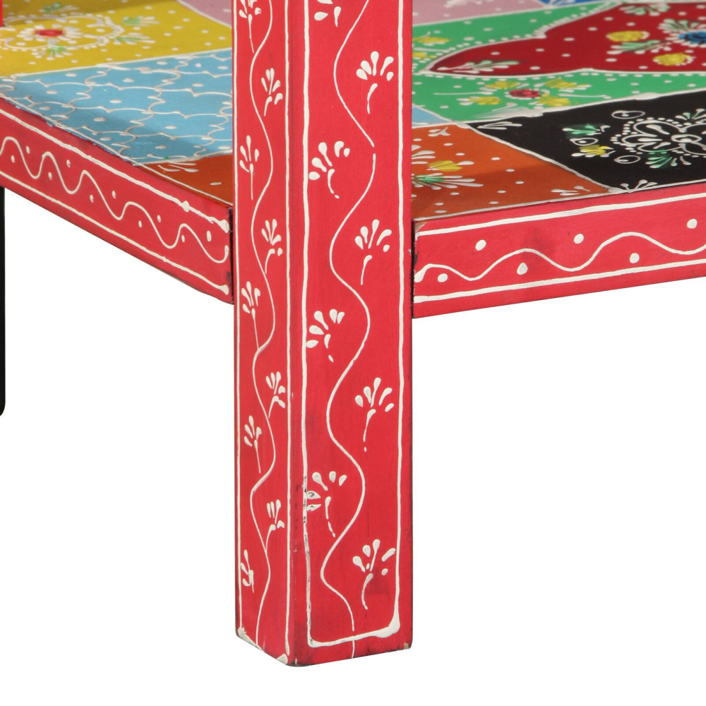 Produktbild för Konsolbord med låda med lagring Flerfärgsdesign 80 x 35 x 76 cm