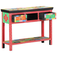 Produktbild för Konsolbord med låda Flerfärgsdesign 100 x 30 x 77 cm