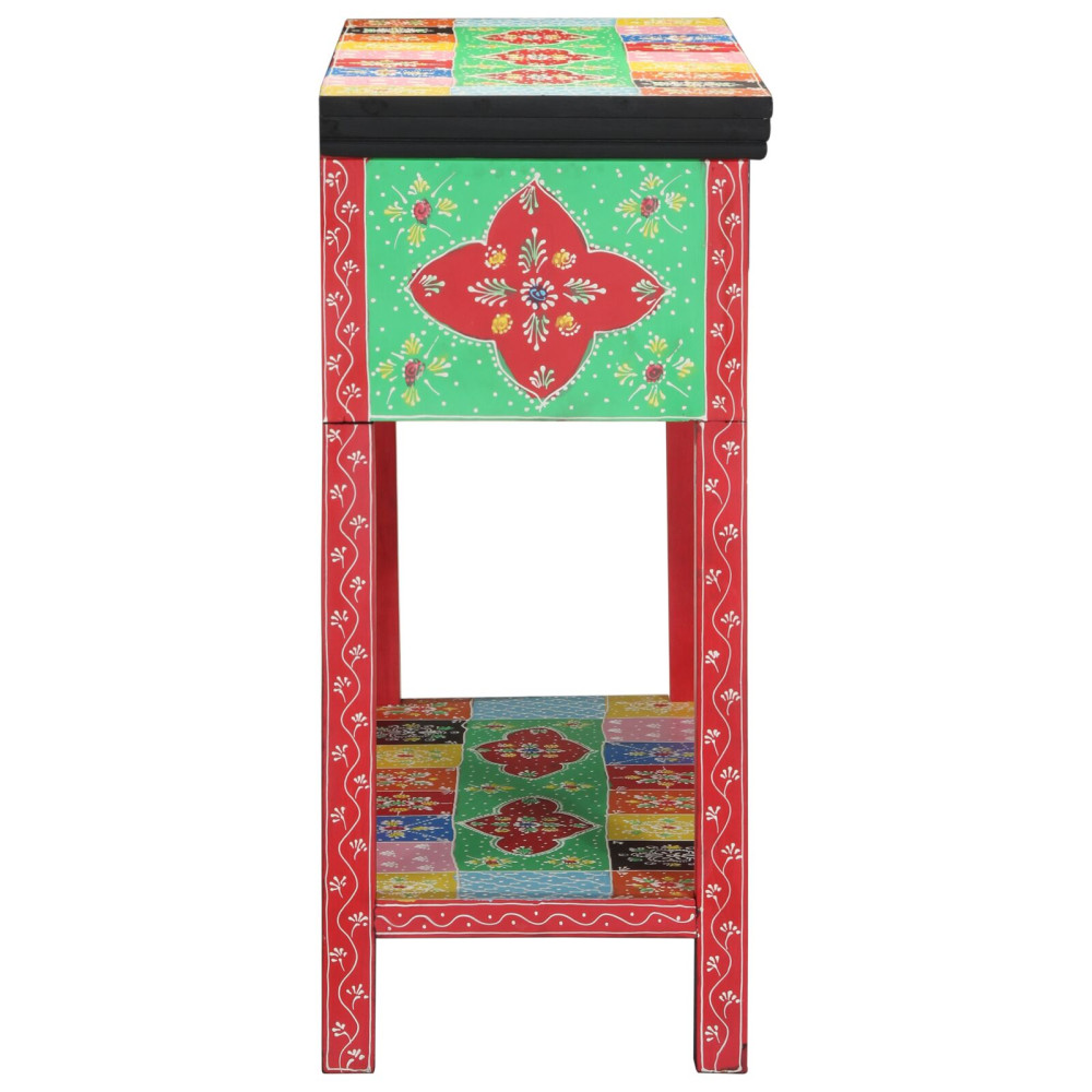 Produktbild för Konsolbord med låda Flerfärgsdesign 100 x 30 x 77 cm