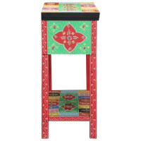 Produktbild för Konsolbord med låda Flerfärgsdesign 100 x 30 x 77 cm