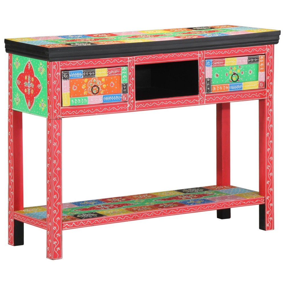 Produktbild för Konsolbord med låda Flerfärgsdesign 100 x 30 x 77 cm