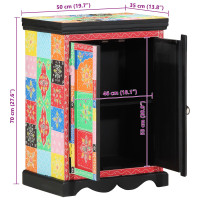 Produktbild för Konsolbord med hylla med dörr Flerfärgsdesign 50 x 30 x 70 cm