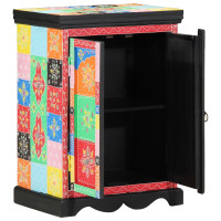 Produktbild för Konsolbord med hylla med dörr Flerfärgsdesign 50 x 30 x 70 cm