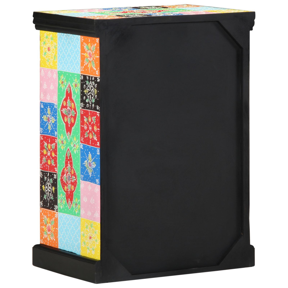 Produktbild för Konsolbord med hylla med dörr Flerfärgsdesign 50 x 30 x 70 cm