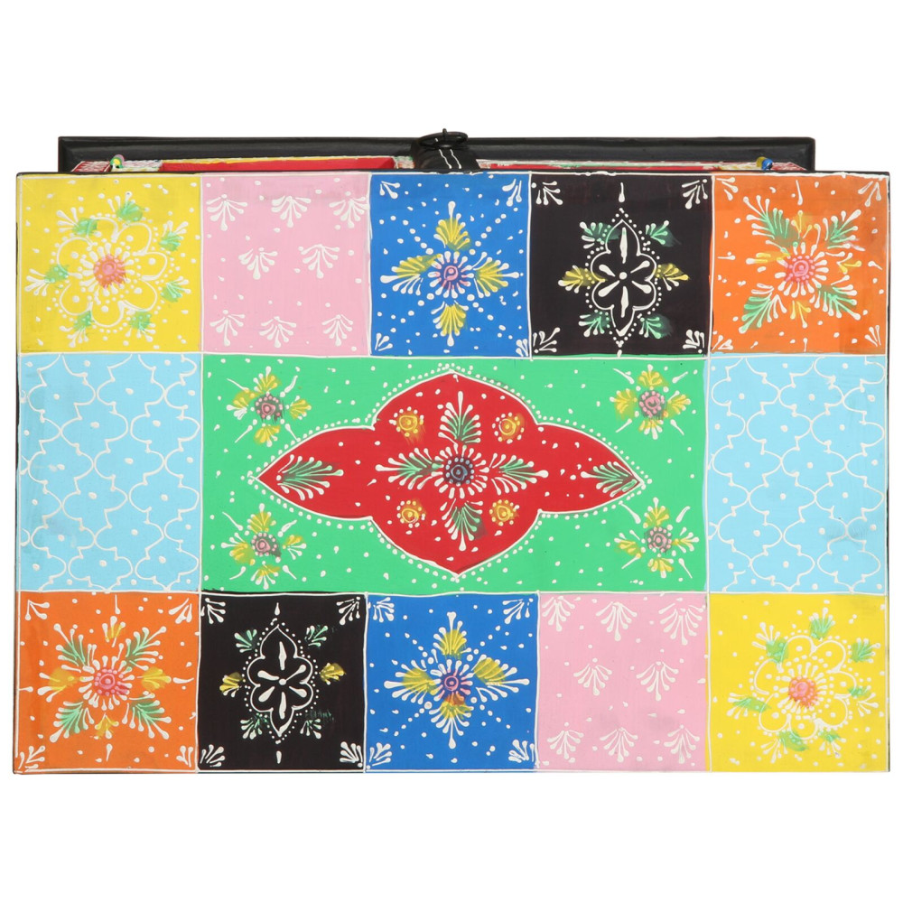 Produktbild för Konsolbord med hylla med dörr Flerfärgsdesign 50 x 30 x 70 cm