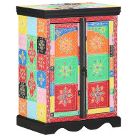 Produktbild för Konsolbord med hylla med dörr Flerfärgsdesign 50 x 30 x 70 cm