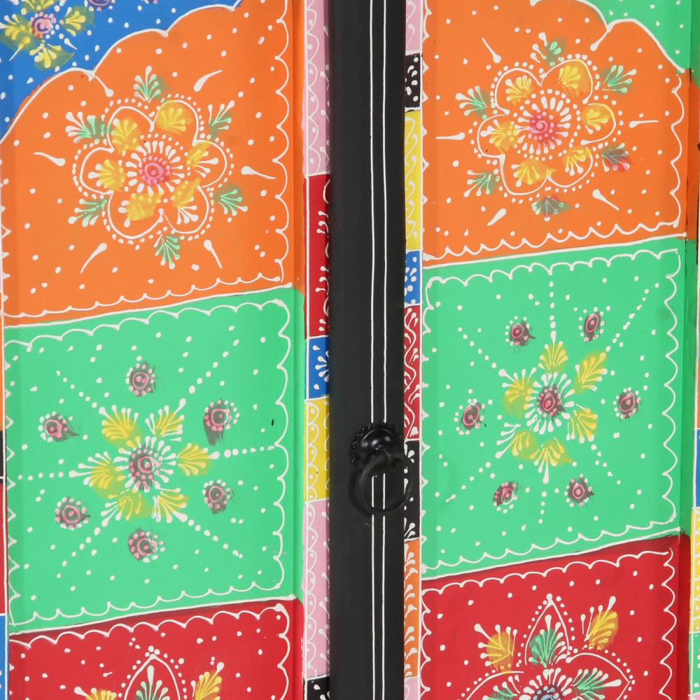 Produktbild för Konsolbord med hylla med dörr Flerfärgsdesign 50 x 30 x 70 cm